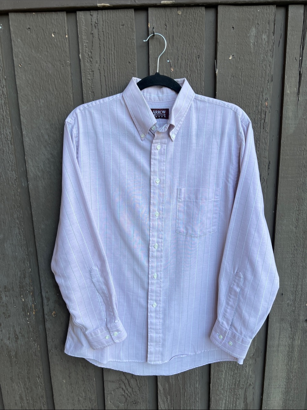 Arrow Dover Light Pink Striped Button-Down Shirt